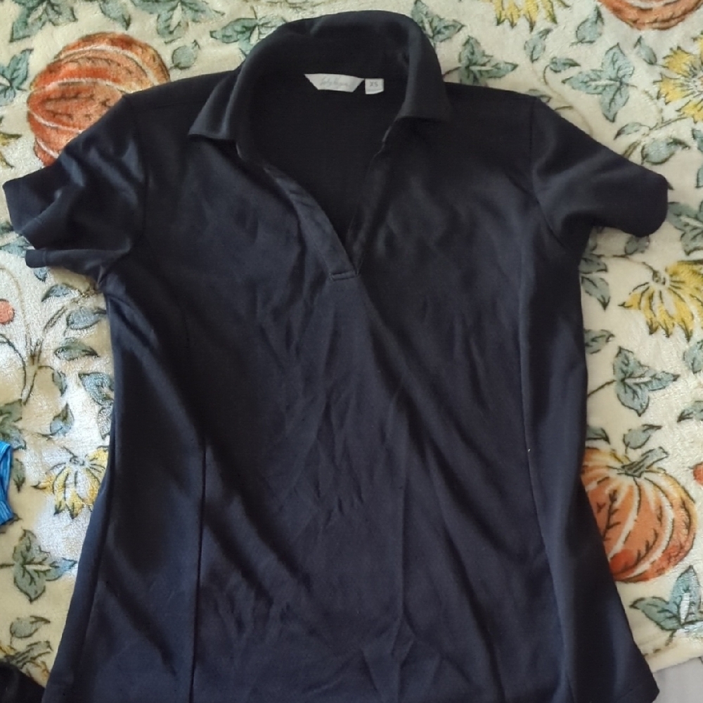 Lady Hagen Black Athletic Polo